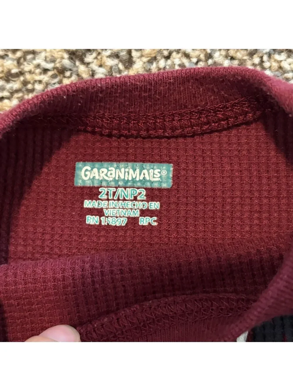 Garanimals Maroon and Gray Kids Jogger Set
